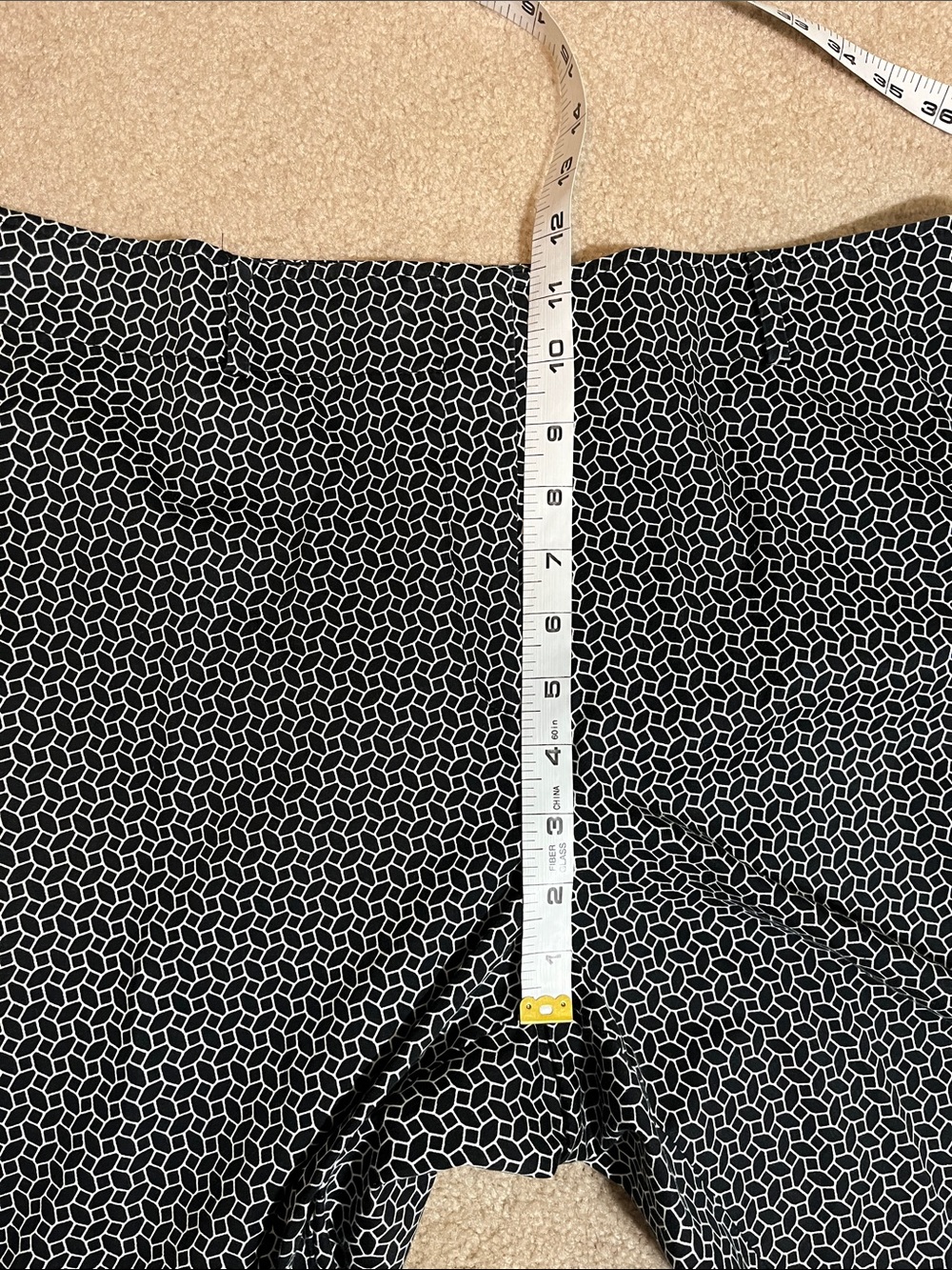 Talbots Black & White Geometric Stretch Pants Size 16 | Office to Resort Style - Picture 5 of 12